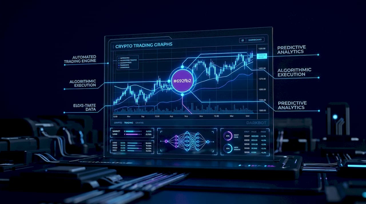Man trading crypto using AI at home