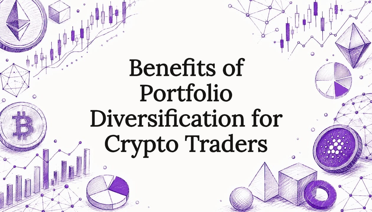 Decorative hand-drawn title card with trading icons