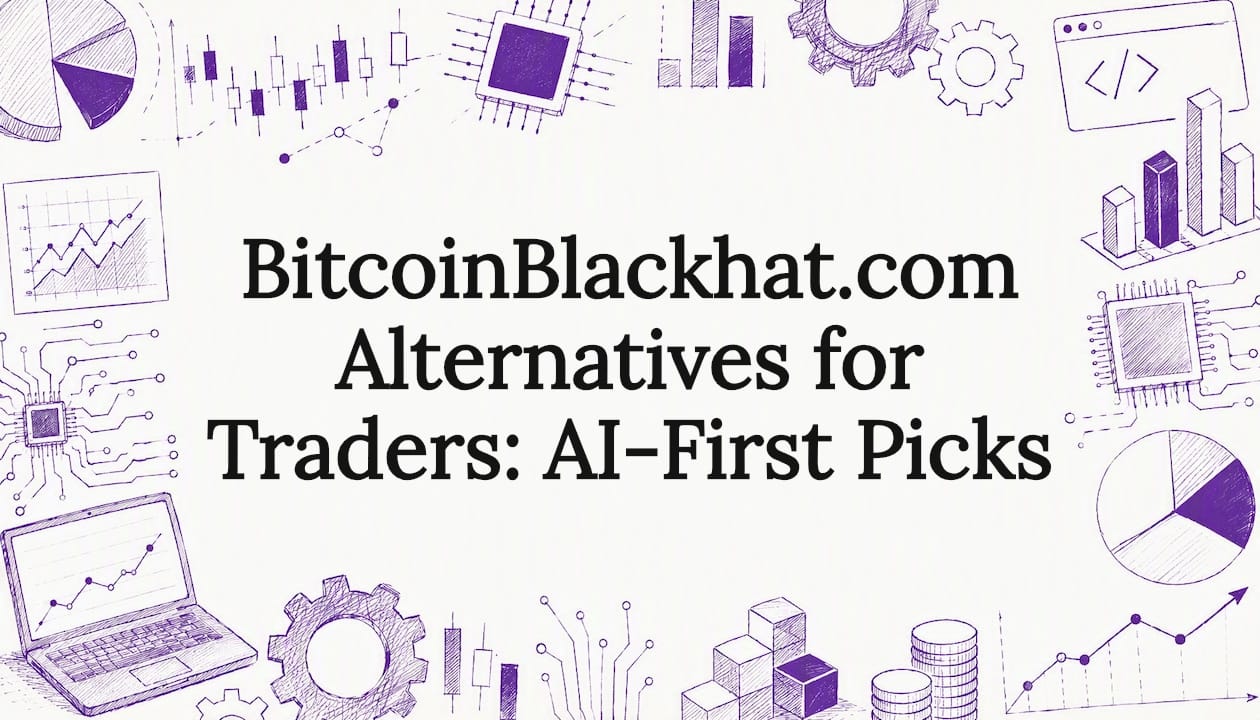 Decorative title card illustration with AI crypto trading theme