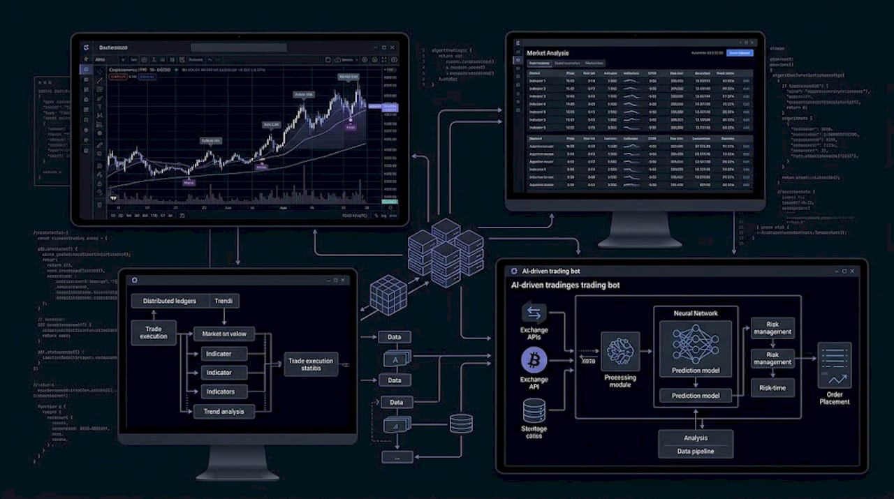 Trader analyzing crypto workflow at desk