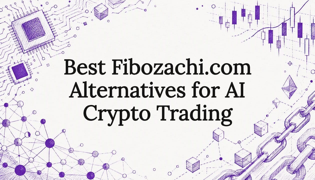 Decorative title card with crypto AI sketches