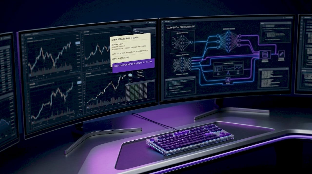 Crypto trader checking automation tools workspace