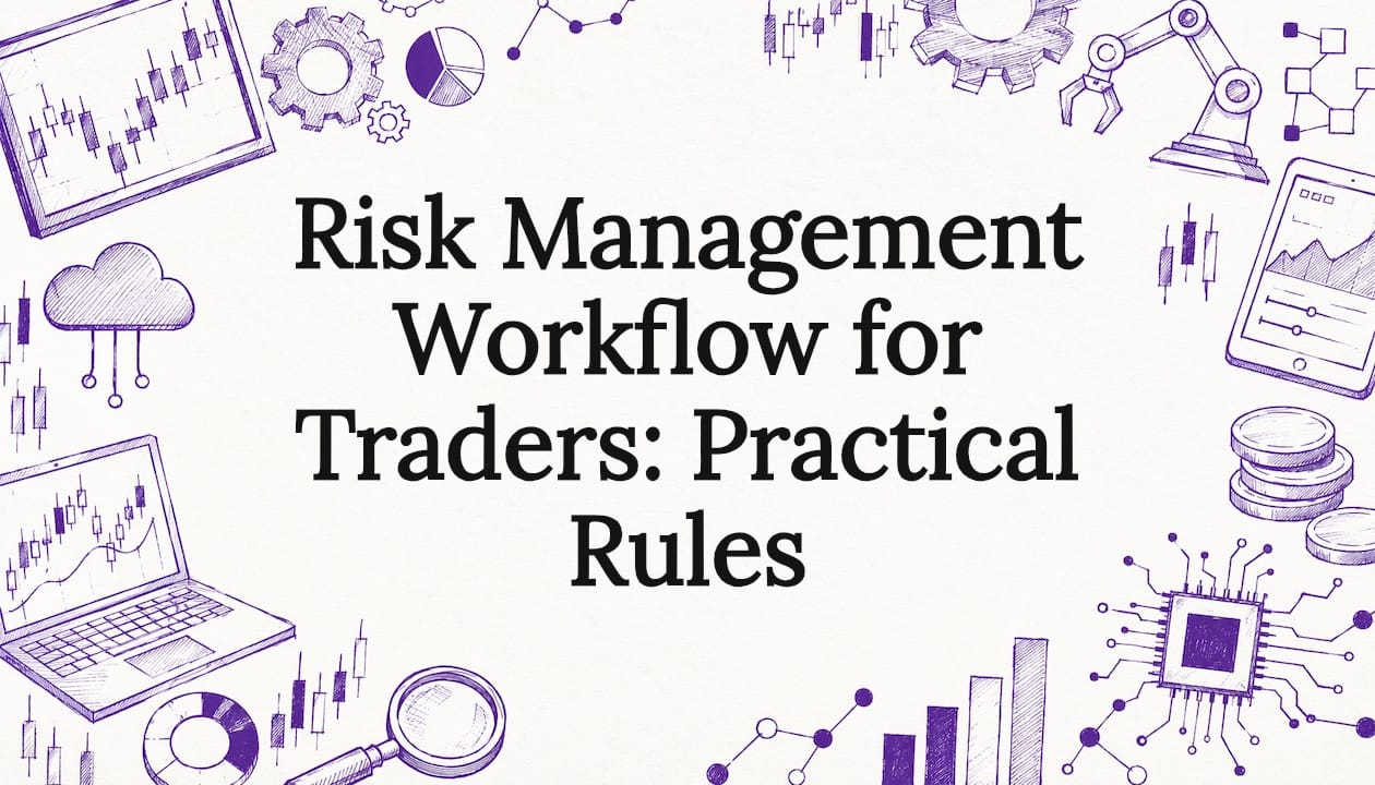Decorative title card illustration for risk management