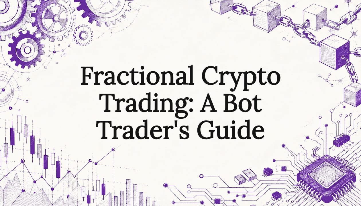 Decorative conceptual crypto trading illustration for title card